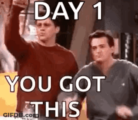 Happy First Day Friends Joey And Chandler GIF
