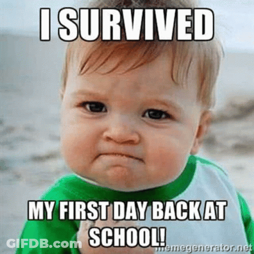 Happy First Day Of School Determined Little Kid GIF