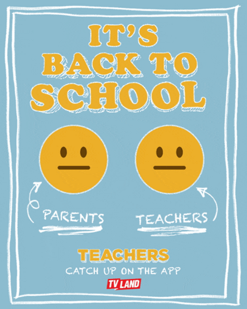 Happy First Day Of School Different Emojis GIF