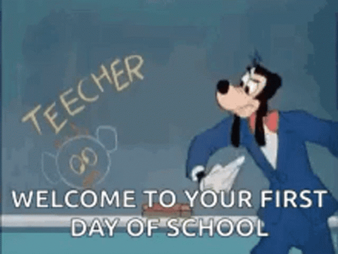 Happy First Day Of School Goofy As Teacher GIF
