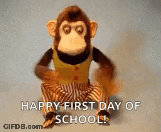 Happy First Day Of School Toy Story Monkey GIF