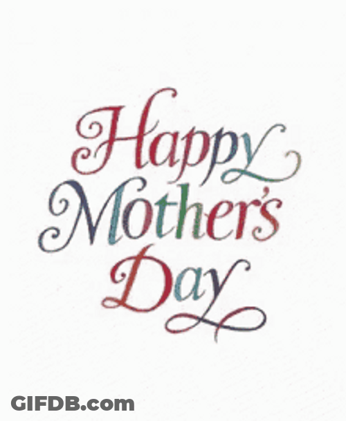 Happy First Mothers Day Sparkling Hearts Glitters GIF