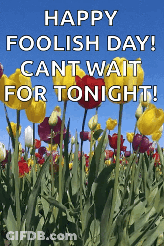 Happy Foolish Day Flowers GIF