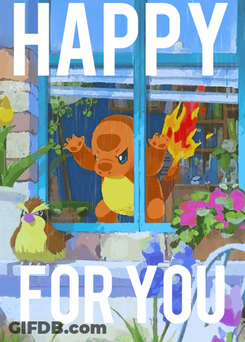Happy For You Cartoon Character GIF
