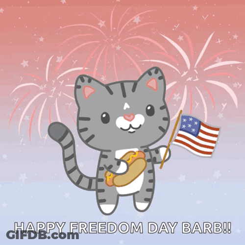 Happy Fourth Freedom Barb GIF