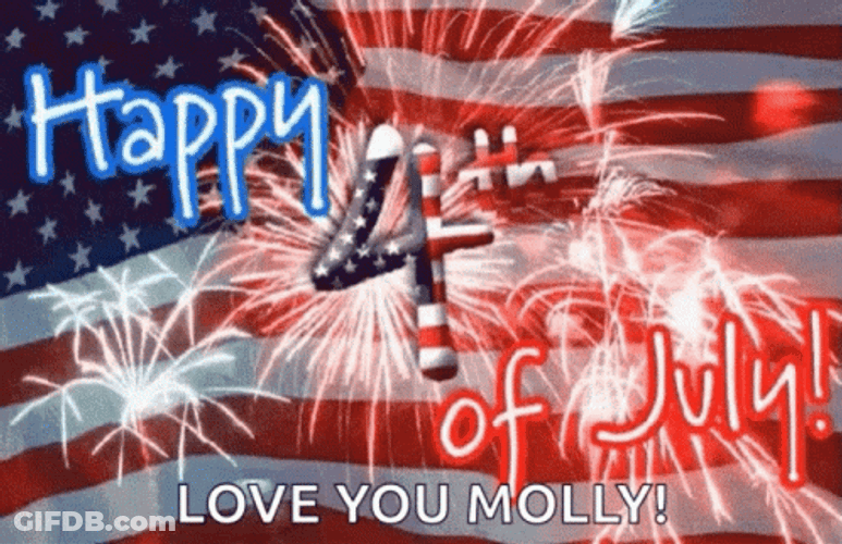 Happy Fourth Of July Beautiful Fireworks GIF