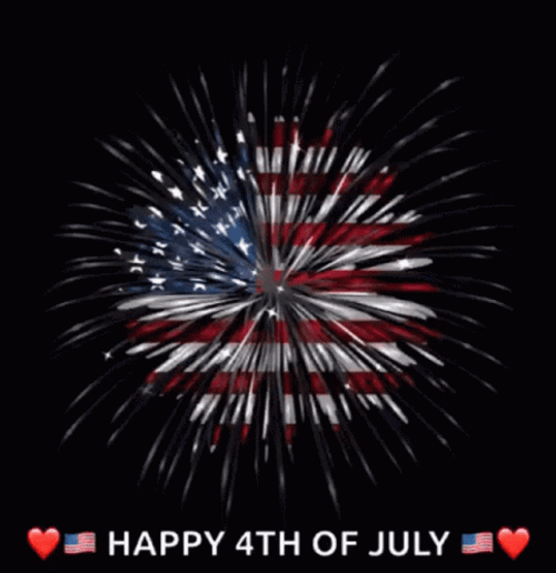Happy Fourth Of July US Fireworks GIF