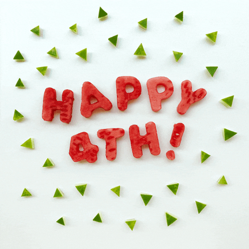 Happy Fourth Of July Watermelon Greeting GIF