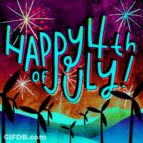 Happy Fourth Of July Windmills GIF