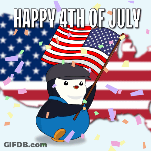 Happy Fourth Of July With Fireworks GIF