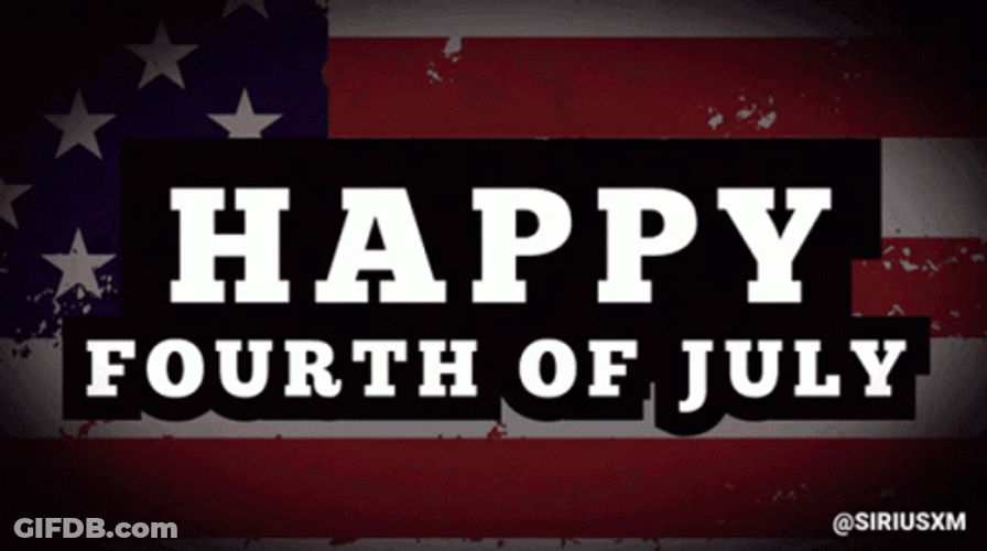 Happy Fourth With American Flag GIF