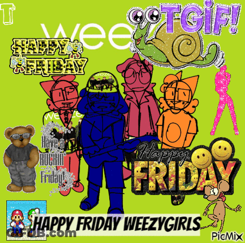 Happy Friday Cartoon Characters GIF