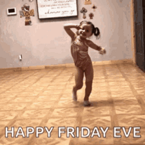 Happy Friday Eve Girl Doing Happy Dance GIF