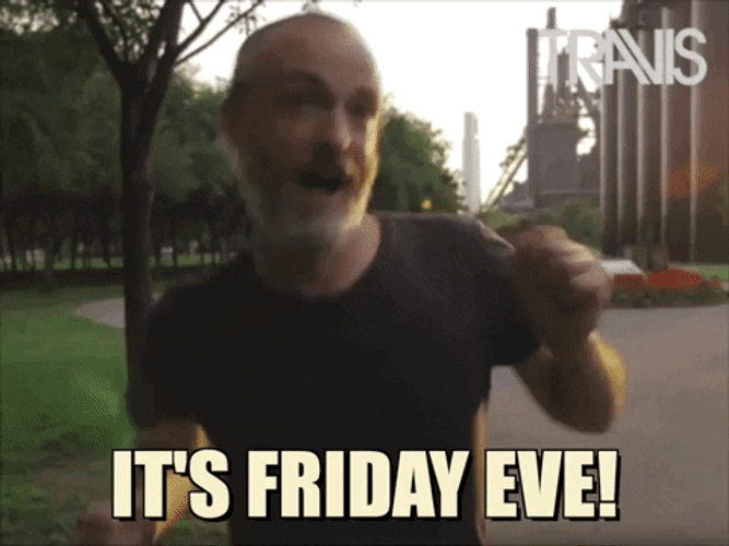 Happy Friday Eve Old Man Happy Dance GIF