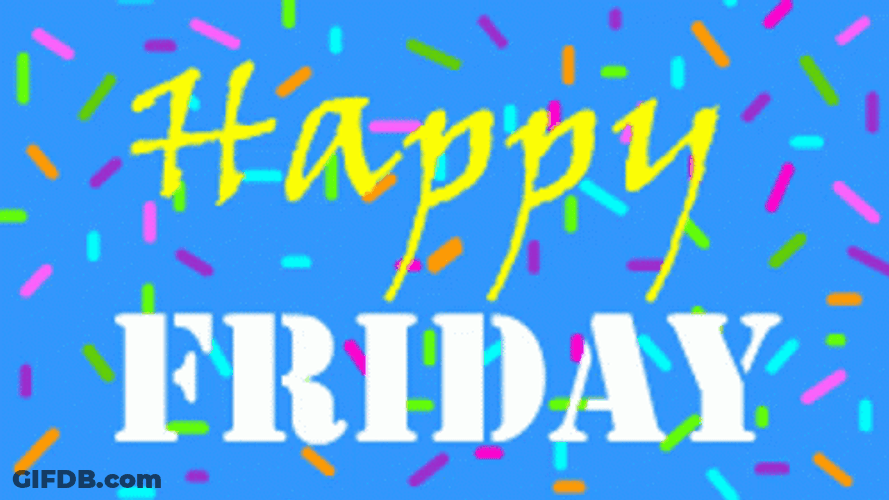 Happy Friday Falling Confetti GIF