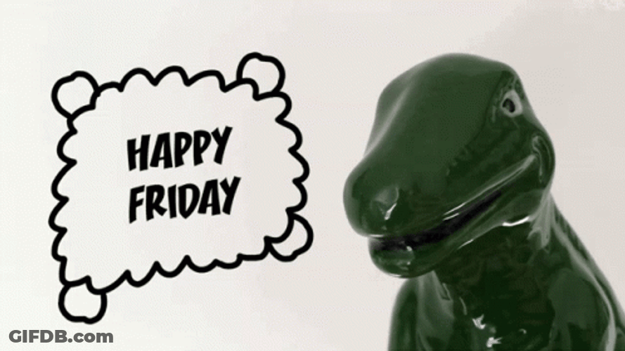 Happy Friday Halloween Crazy Plastic Dinosaur GIF