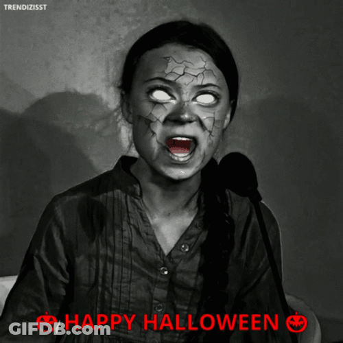 Happy Friday Halloween Creepy Lady GIF