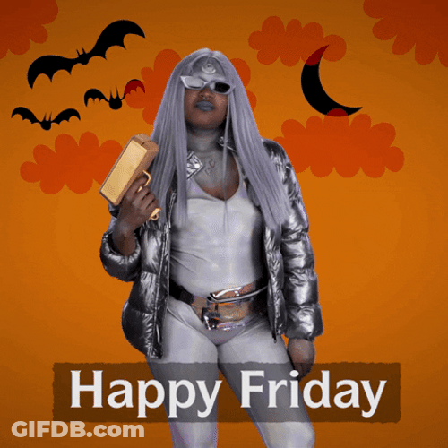 Happy Friday Halloween Rich Gun Money GIF