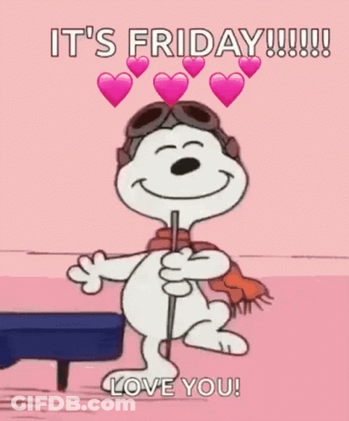 Happy Friday Love You Snoopy Vibes GIF