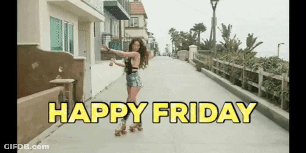 Happy Friday Rollerskating GIF