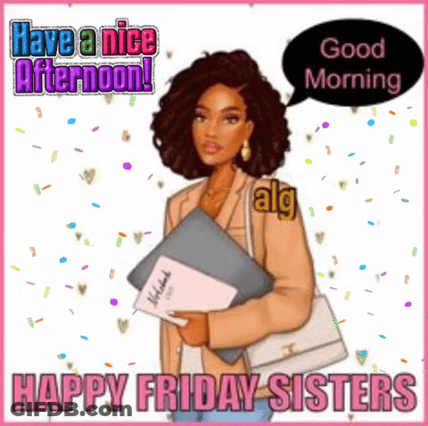 Happy Friday Sisters Greeting Card GIF