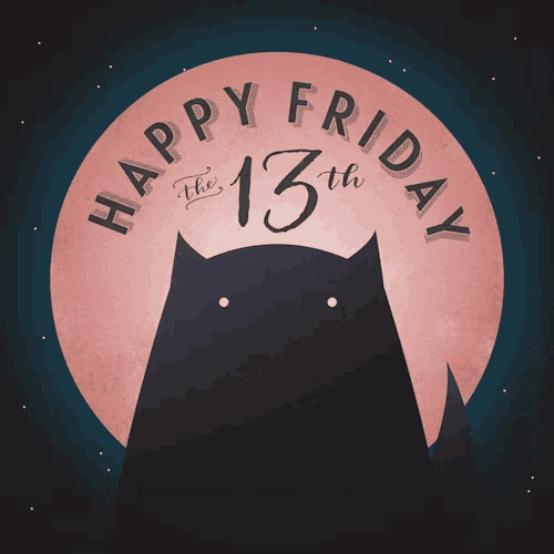 Happy Friday The 13Th Blinking Cay Eyes Animation GIF