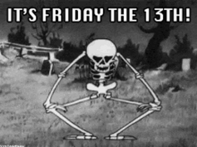 Happy Friday The 13Th Dancing Skeleton Animation GIF