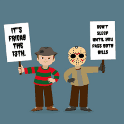 Happy Friday The 13Th Freddy Vs. Jason Animation GIF