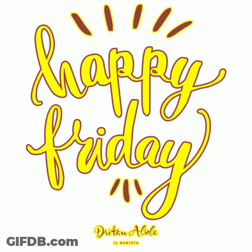 Happy Friday Yellow Poster GIF