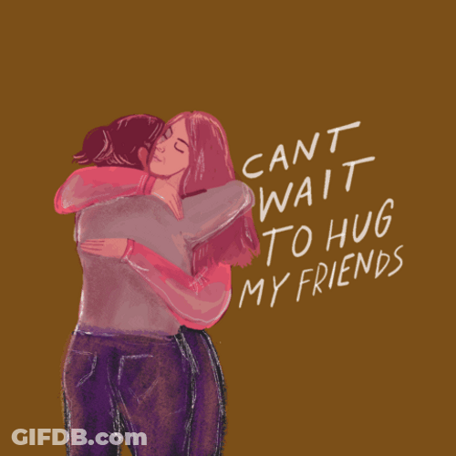 Happy Friendship Day Girls Emotionally Hugging GIF