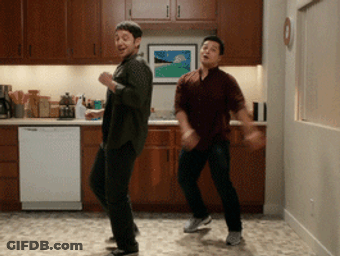 Happy Friendship Day Men Dancing GIF