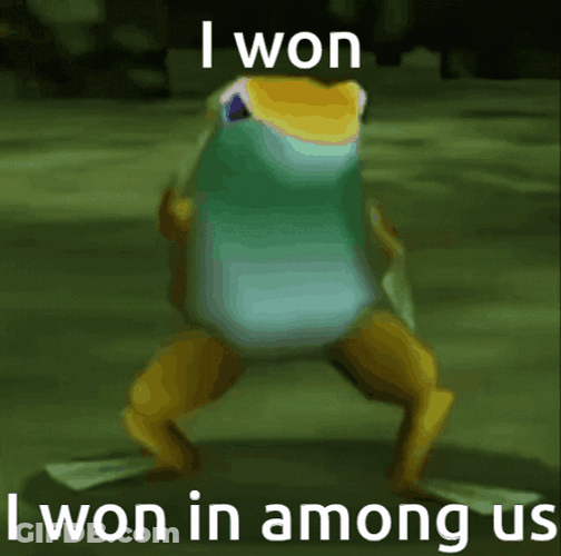 Happy Frog Dancing Winning Meme GIF