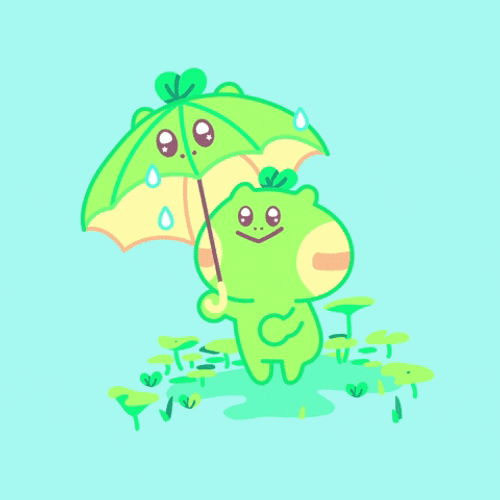 Happy Frog Rainy Tuesday GIF