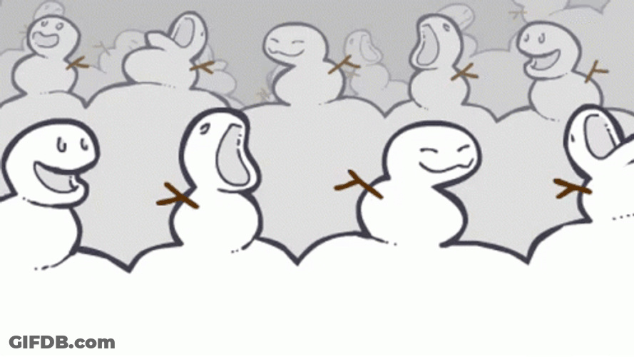Happy Frozen Snowman GIF
