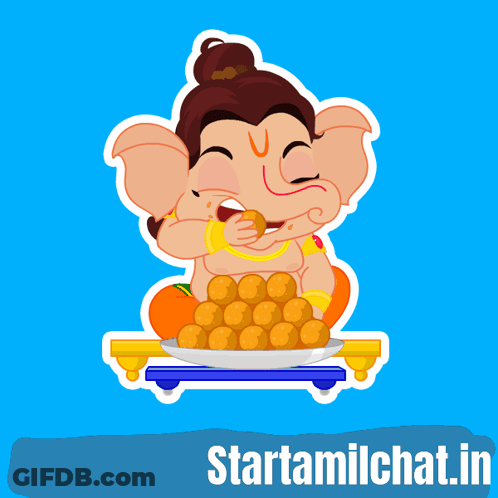 Happy Ganesh Chaturthi Greeting Card With Ganesha Painting GIF