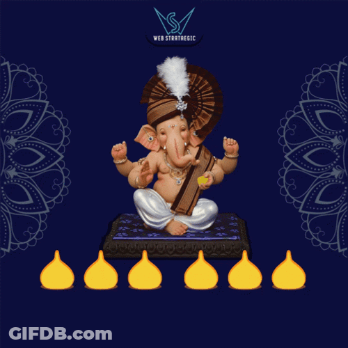 Happy Ganesh Chaturthi In 3D GIF
