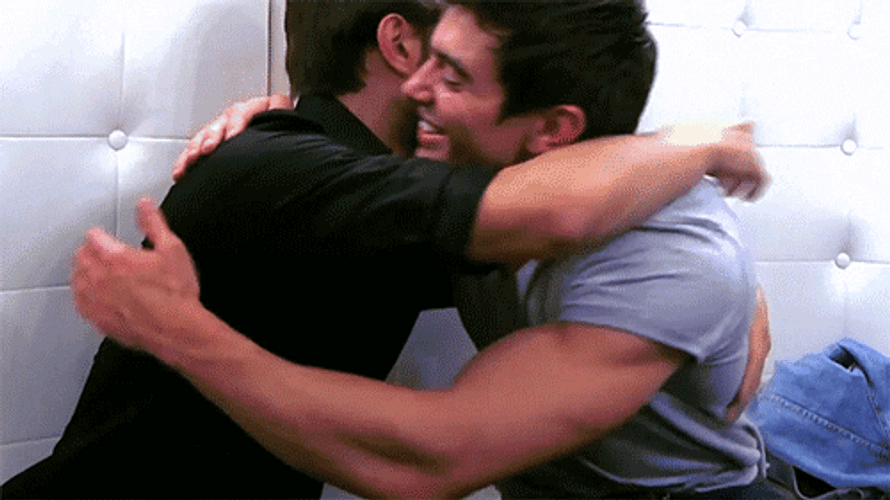 Happy Gay Hug Steve Grand GIF