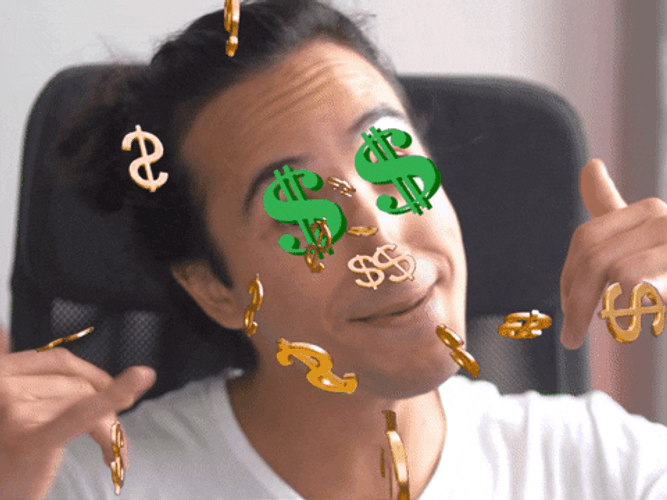 Happy Get Money Face GIF