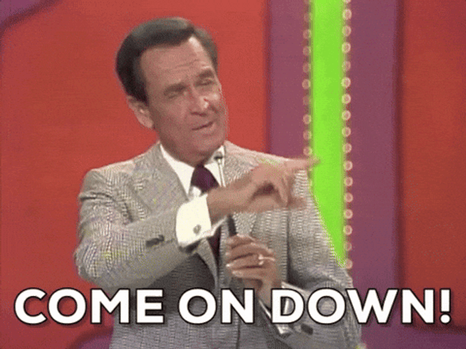Happy Gilmore Bob Barker Come On Down GIF