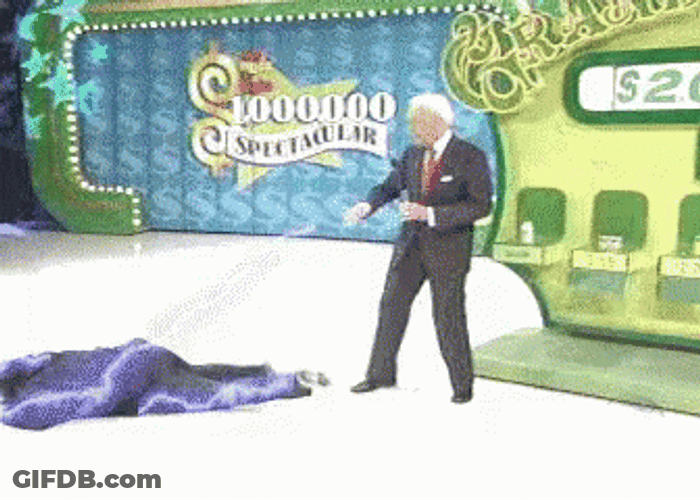 Happy Gilmore Bob Barker Electrifying Contestant GIF