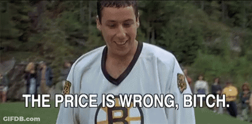 Happy Gilmore Bob Barker Giving Wrong Price GIF