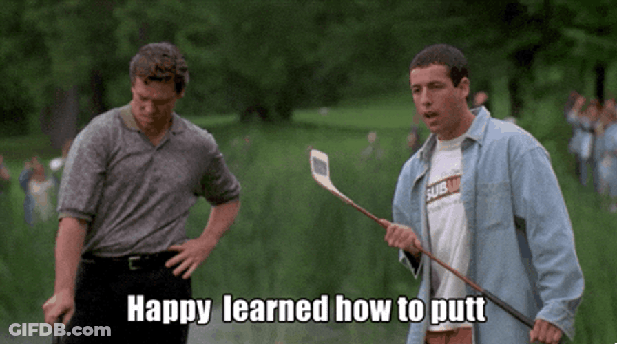 Happy Gilmore Bob Barker Happy Learned How To Putt GIF