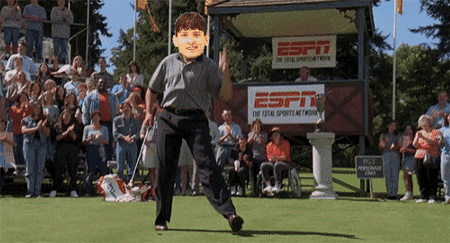 Happy Gilmore Shooter McGavin Celebrating GIF