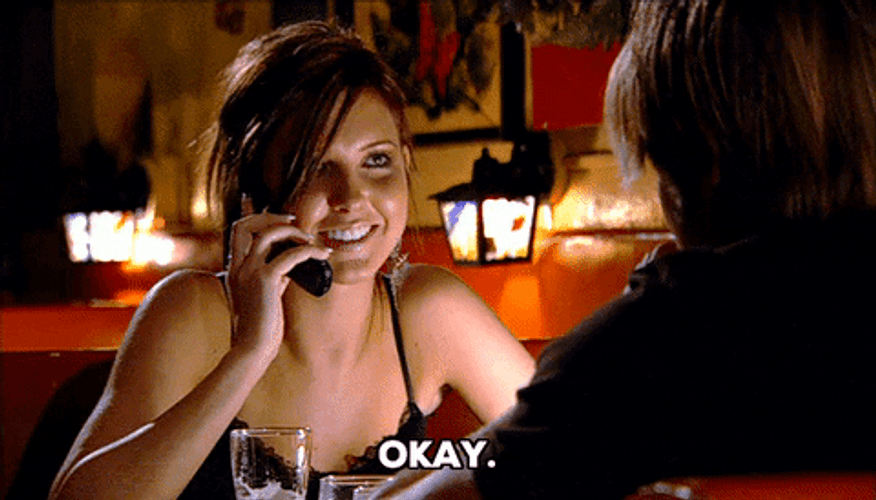 Happy Girl Doing Phone Call GIF