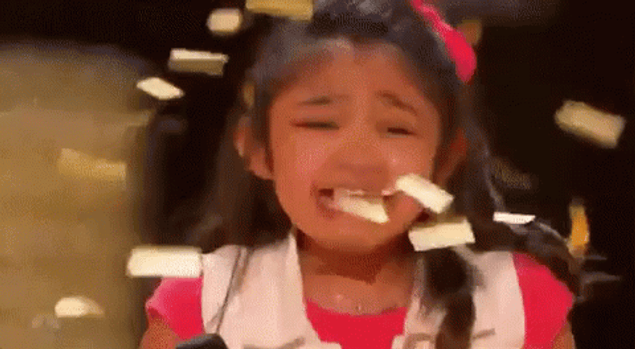 Happy Girl Overwhelmed On Americas Got Talent GIF