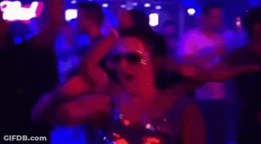 Happy Girl Rave Clubbing Party GIF
