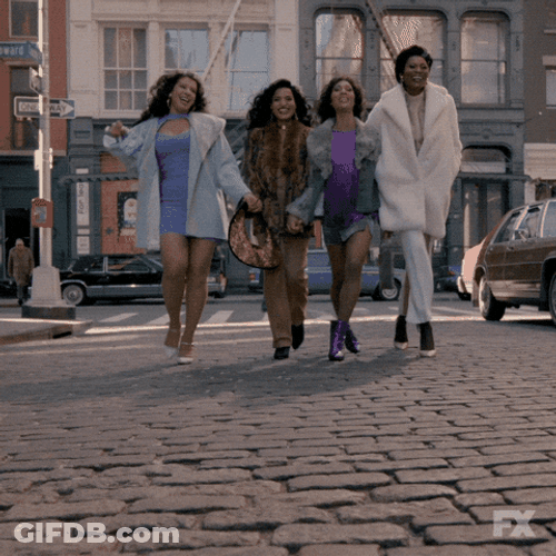 Happy Girlfriends Day Side Walk Models GIF