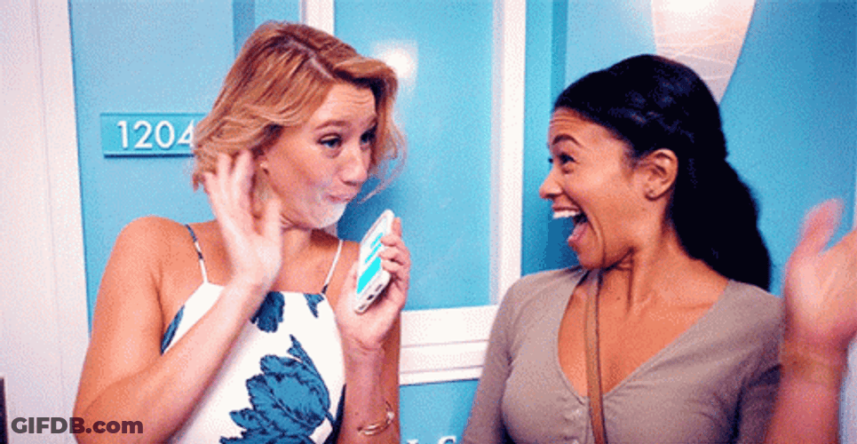 Happy Girls Team High Five GIF