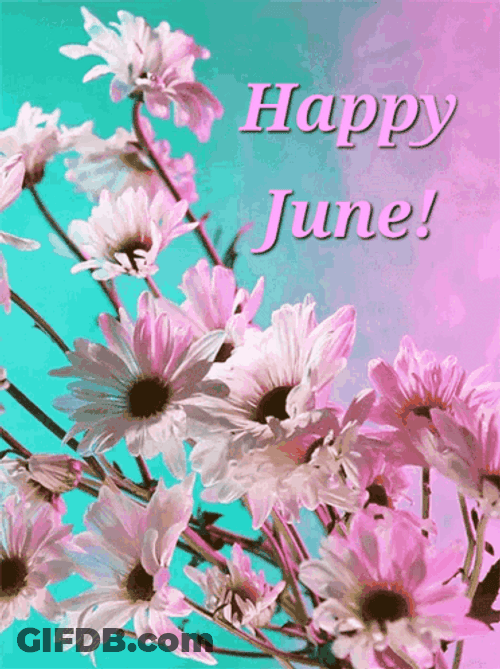 Happy Glittering Flower June GIF