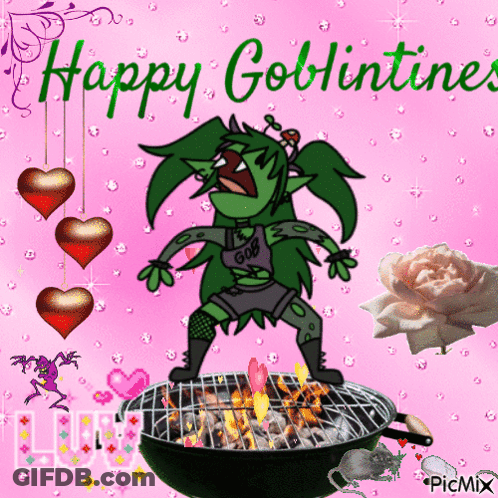 Happy Goblintine Greeting Card GIF